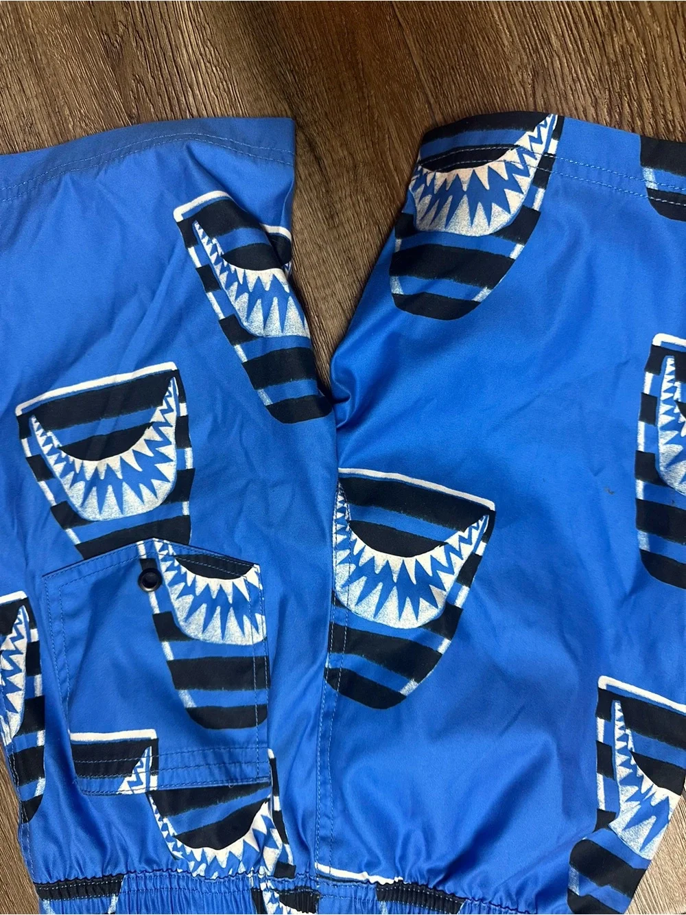 Tea Collection Kids 7 Shark Swim Trunks Blue